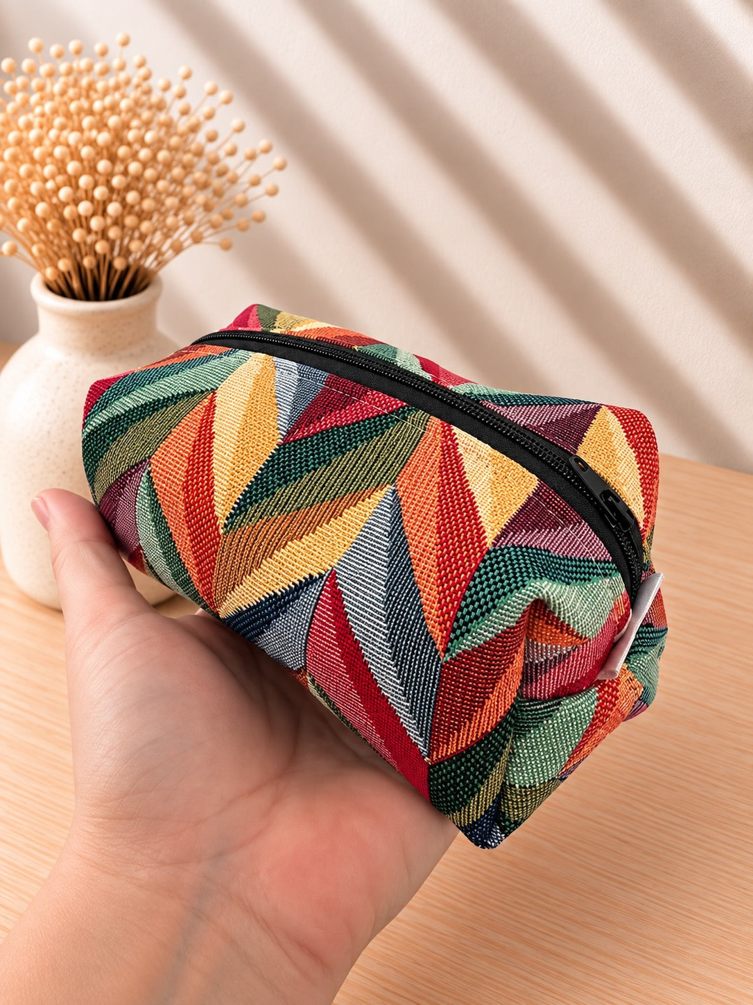 Kosmetiktasche Zickzack