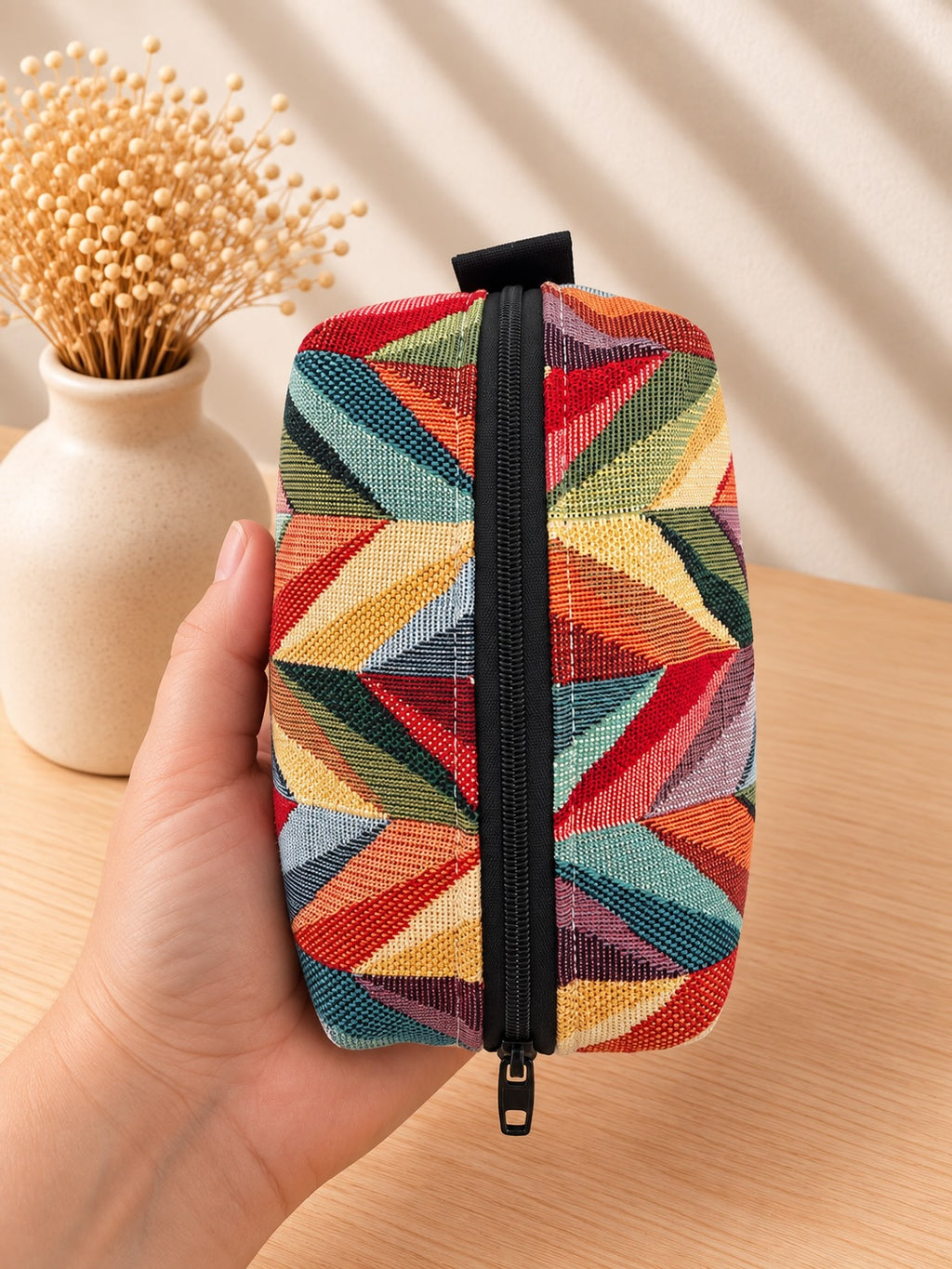 Kosmetiktasche Zickzack