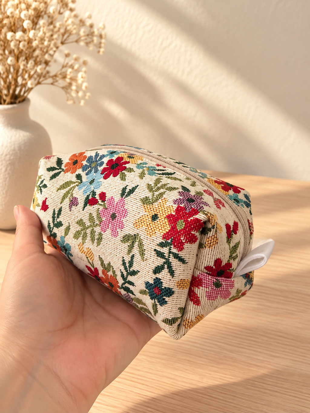 Kosmetiktasche Blümchen