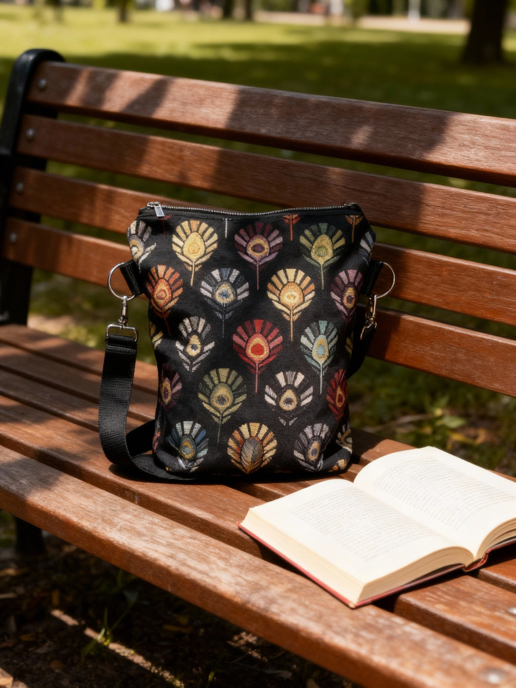 Stofftasche Pfauenfeder
