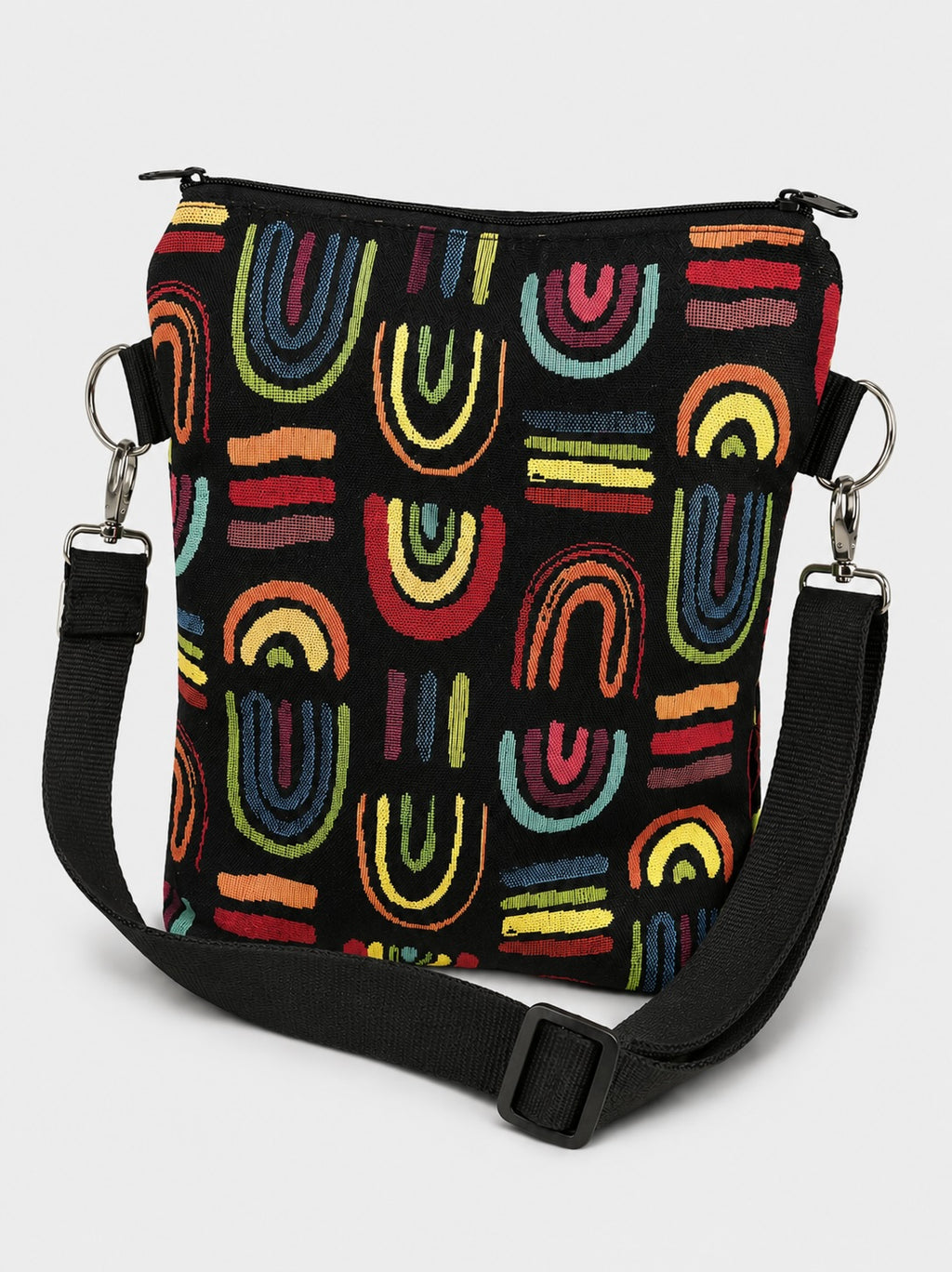 Stofftasche Rainbow Schwarz