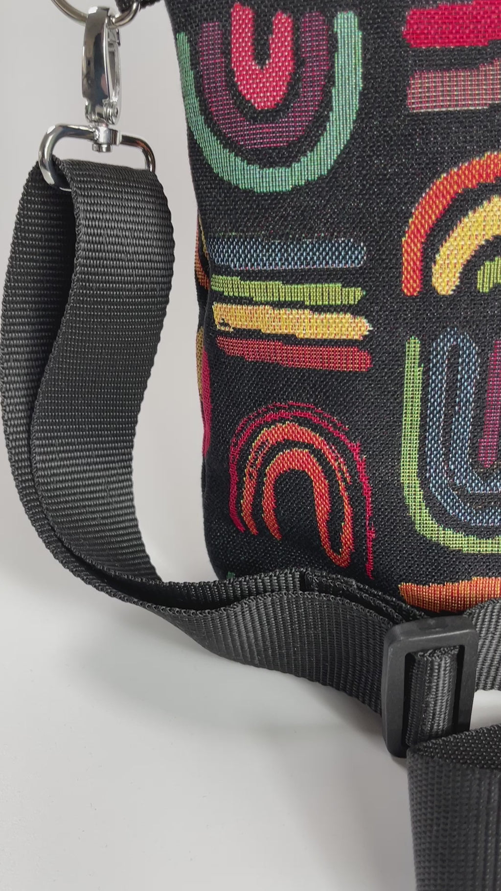Stofftasche Rainbow Schwarz